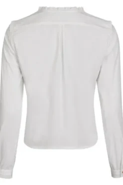 FELICITAS Bluse weiß mit Spitzeneinsatz