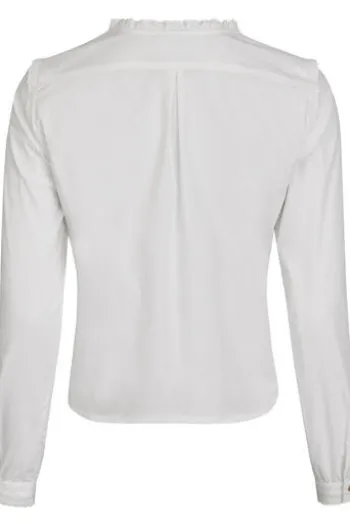 FELICITAS Bluse weiß mit Spitzeneinsatz