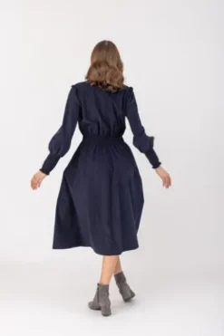 FELICITAS Cord-Kleid Kaylie marine in softer Qualität