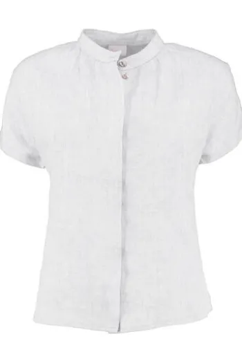 FELICITAS Leinen-Bluse weiß 1/2-Arm in hautsympathischer Natur-Qualität
