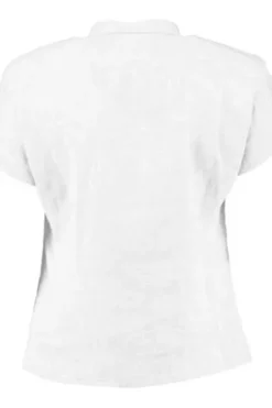 FELICITAS Leinen-Bluse weiß 1/2-Arm in hautsympathischer Natur-Qualität