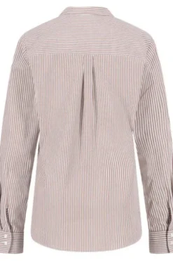 FYNCH HATTON Bluse cappuccino gestreift Langarm