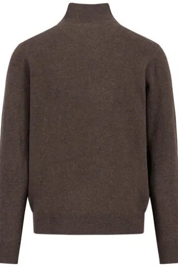FYNCH HATTON Cashmere Troyer dark chocolate Casual Fit