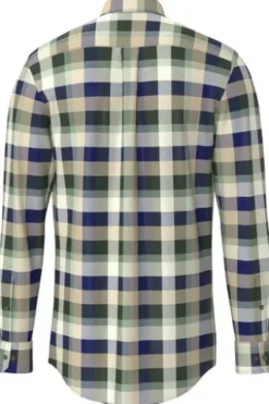 FYNCH HATTON Flanell Hemd dark ivy kariert Casual Fit