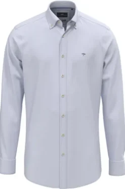 FYNCH HATTON Hemd crystal blue Casual Fit Langarm