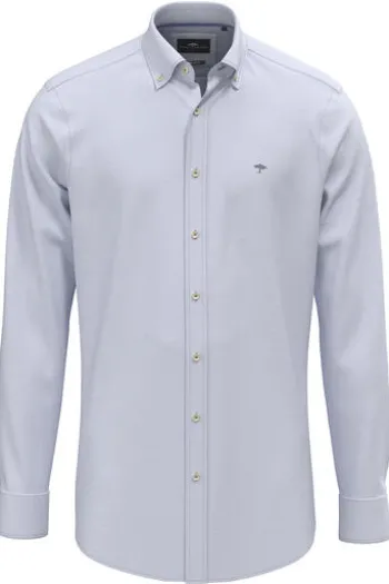 FYNCH HATTON Hemd crystal blue Casual Fit Langarm