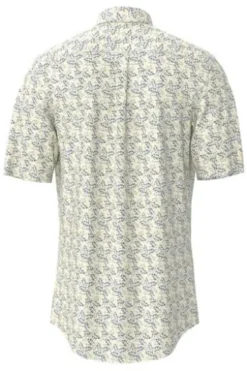 FYNCH HATTON Hemd pale yellow geblümt Casual Fit