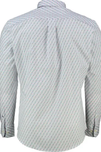 FYNCH HATTON Hemd rosa gepunktet Comfort Fit Langarm