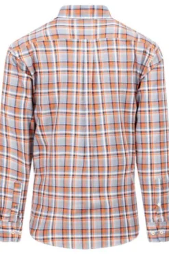 FYNCH HATTON Hemd rot kariert Langarm Button-Down