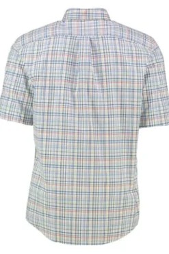 FYNCH HATTON Hemd rot kariert Regular Fit Kurzarm