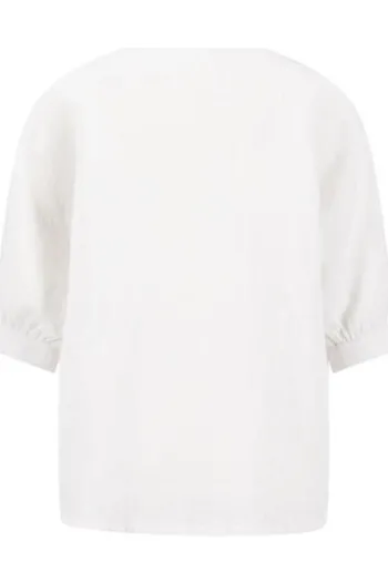 FYNCH HATTON Leinen-Bluse milk