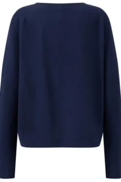 FYNCH HATTON Rundhals Pullover Fine Cotton navy