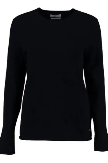 FYNCH HATTON Rundhals-Pullover marine aus hochwertigem Kaschmir