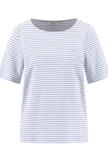 FYNCH HATTON Shirt cornflower blue gestreift