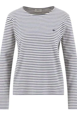 FYNCH HATTON Shirt galaxy blue gestreift Langarm