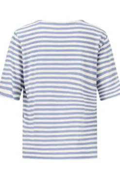FYNCH HATTON Shirt light blue gestreift Kurzarm