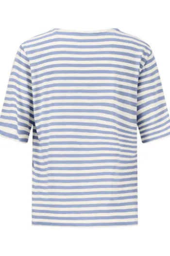 FYNCH HATTON Shirt light blue gestreift Kurzarm