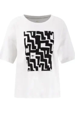 FYNCH HATTON Shirt white/black Casual Fit
