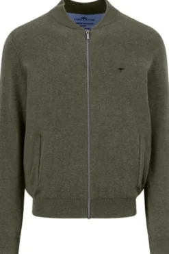 FYNCH HATTON Strickjacke dark khaki Casual Fit