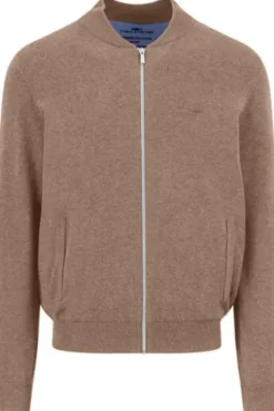 FYNCH HATTON Strickjacke elephant grey Casual Fit