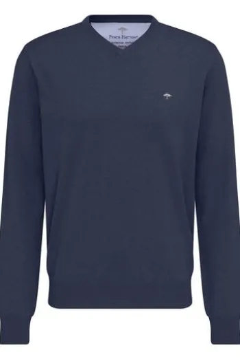 FYNCH HATTON V-Auschnitt Pullover night