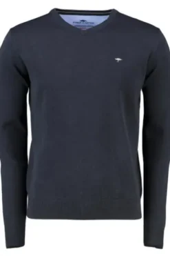 FYNCH HATTON V-Ausschnitt Pullover navy Casual Fit