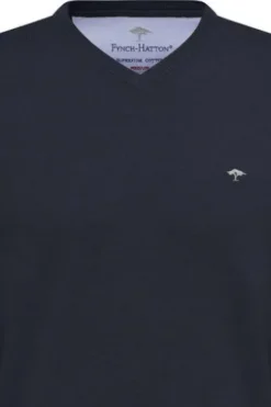 FYNCH HATTON V-Ausschnitt Pullover navy Casual Fit