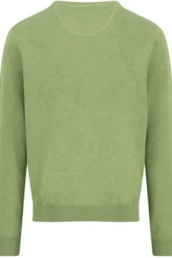 FYNCH HATTON V-Ausschnitt Pullover avocado Casual Fit