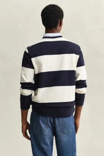 GANT C-Neck Sweatshirt evening blue gestreift Regular Fit