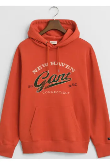 GANT Graphic Hoodie deep orange