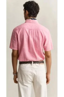 GANT Hemd rose pink Regular Fit Kurzarm