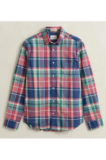 GANT Karo Hemd rose red kariert Regular Fit