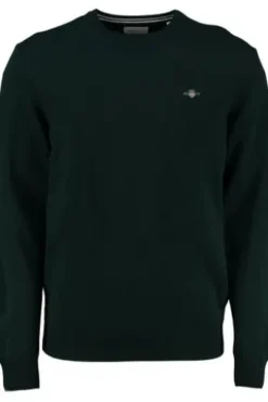 GANT Lambswool Rundhals Pullover dunkelgrün Superfine Lambswool
