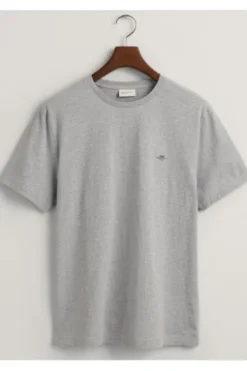 GANT REG Shield SS T-Shirt grey melange