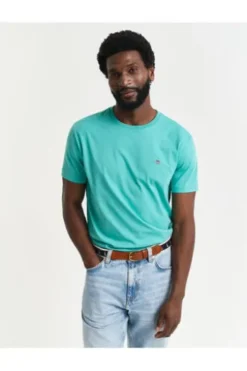 GANT REG Shield SS T-Shirt tropic blue