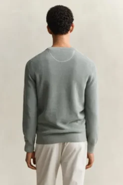 GANT Rundhals Pullover ceramic grey Regular Fit