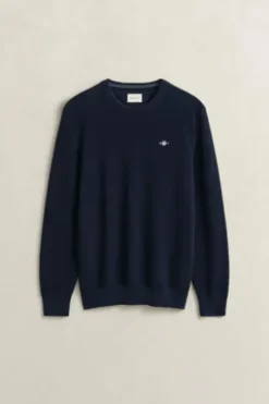 GANT Rundhals Pullover evening blue Regular Fit