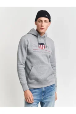 GANT Shield Hoodie grau