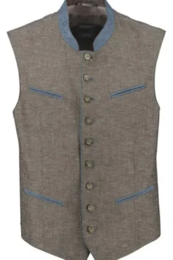GEBR. WEIS Weste Bodensee beige mit Leinen
