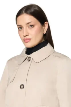 GIL BRET Jacke silver beige in Trench-Optik