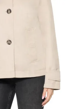 GIL BRET Jacke silver beige in Trench-Optik