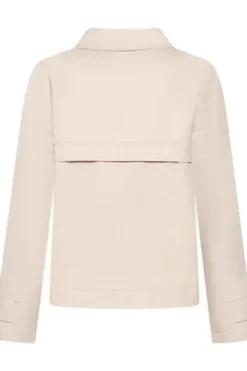GIL BRET Jacke silver beige in Trench-Optik