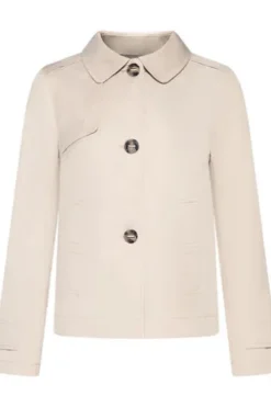 GIL BRET Jacke silver beige in Trench-Optik