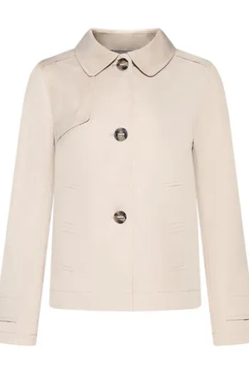 GIL BRET Jacke silver beige in Trench-Optik