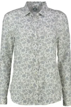 HAMMERSCHMID Bluse Gerda blau geblümt Langarm