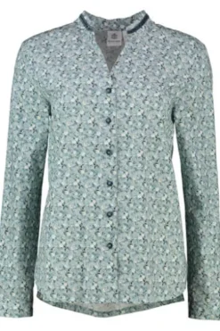 HAMMERSCHMID Bluse Gloria blau geblümt