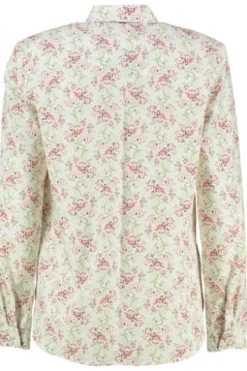 HAMMERSCHMID Bluse Klara khaki geblümt in Natur-Qualität