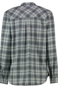 HAMMERSCHMID Flanell-Bluse Mira grau kariert in softer Natur-Qualität