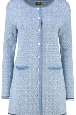 HAMMERSCHMID Jacquard-Strickjacke blau gemustert Kärnten