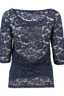 HANGOWEAR Spitzenshirt dunkelblau 3/4-Arm Fortuna